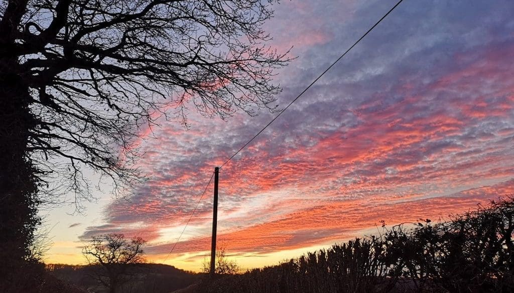 IMG_20201225_161539 Xmas day Froxfield sunset