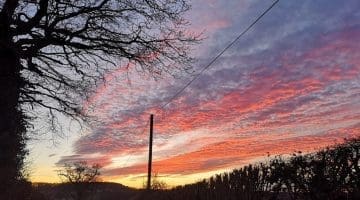 IMG_20201225_161539 Xmas day Froxfield sunset