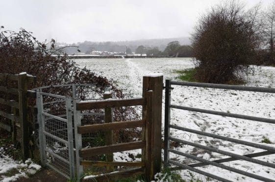 10 Stroud Village Green in the snow.